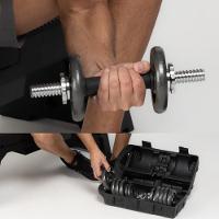 Kit Halteres Barras E Anilhas Musculação 19 Peças Completo - 3