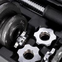 Kit Halteres Barras E Anilhas Musculação 19 Peças Completo - 5