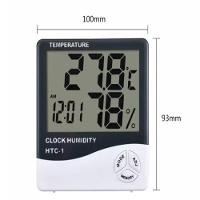 Termometro Digital Relogio Medidor Temperatura Umidade - 7