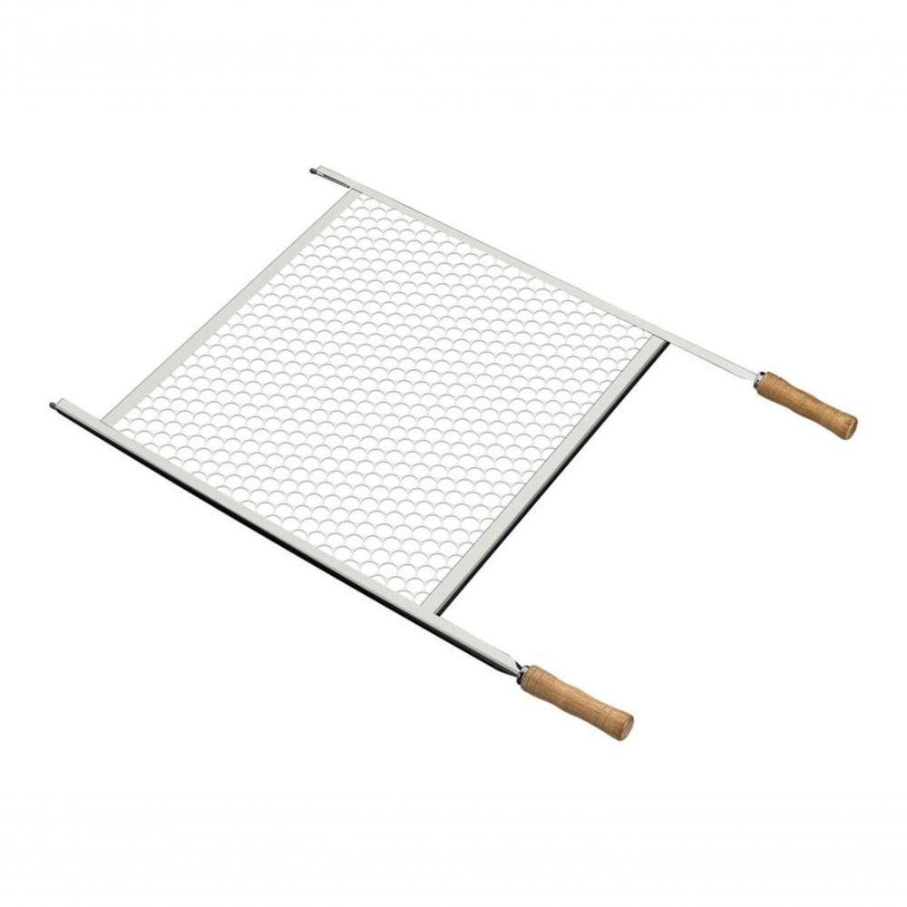 Grelha Tramontina Churrasco 83,5x55cm Em Aço Inox E Cabo De Madeira - 1