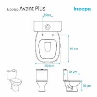 Assento Sanitário Polipropileno Soft Close Avant Plus Branco Para Vaso Incepa - 3