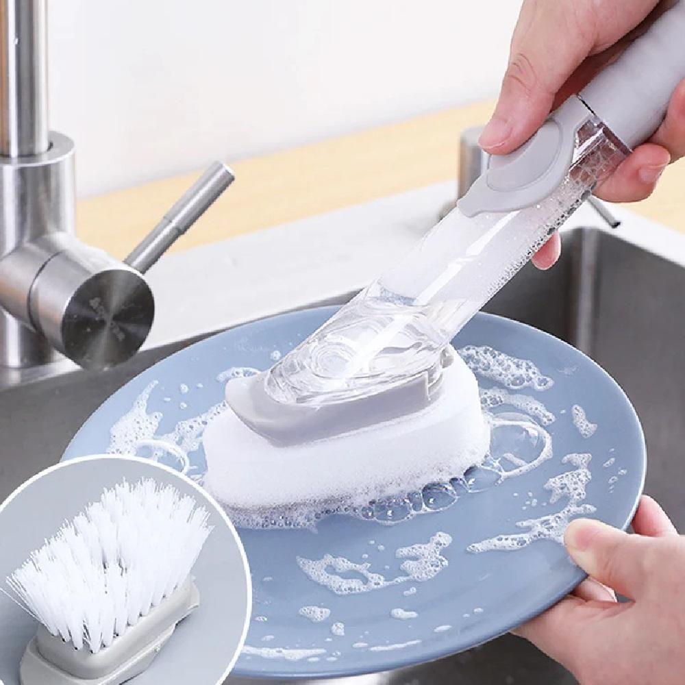 Escova Limpeza Lava Louca Automatica Dispenser Detergente 4 - 2