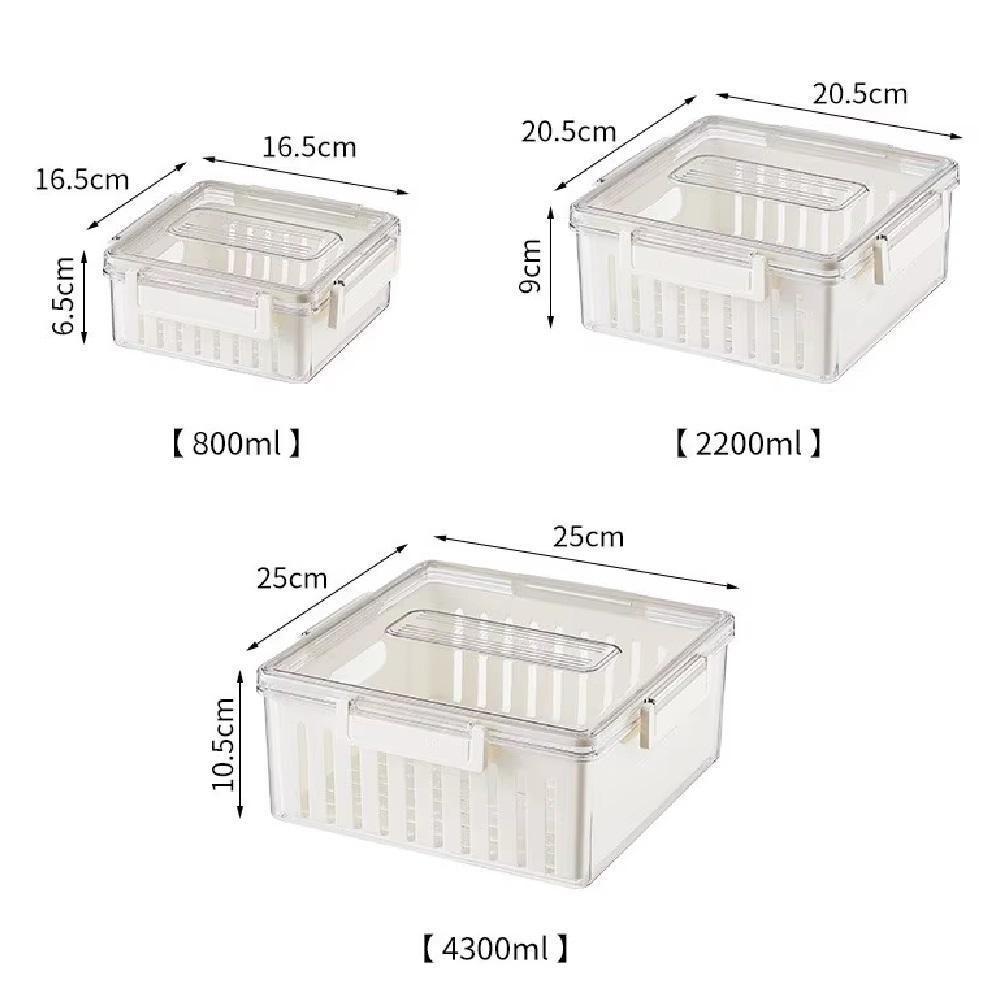 Kit 3 Potes Hermeticos Organizador Geladeira Fresh Box Com - 10