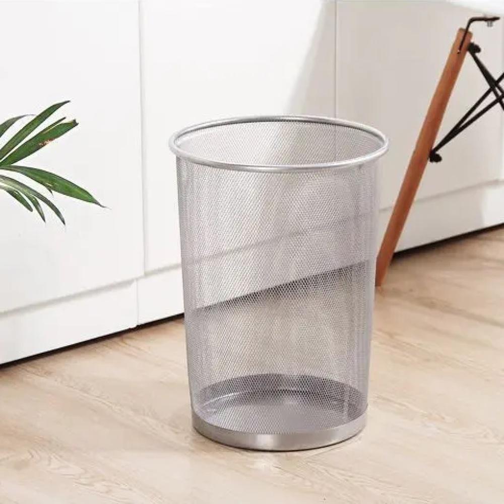 Cesto Lixo Aramado Metal Lixeira Escritorio Sala Cor:preto - 2