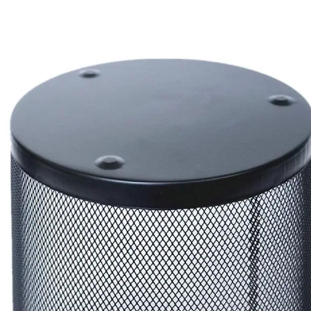 Cesto Lixo Aramado Metal Lixeira Escritorio Sala Cor:preto - 7