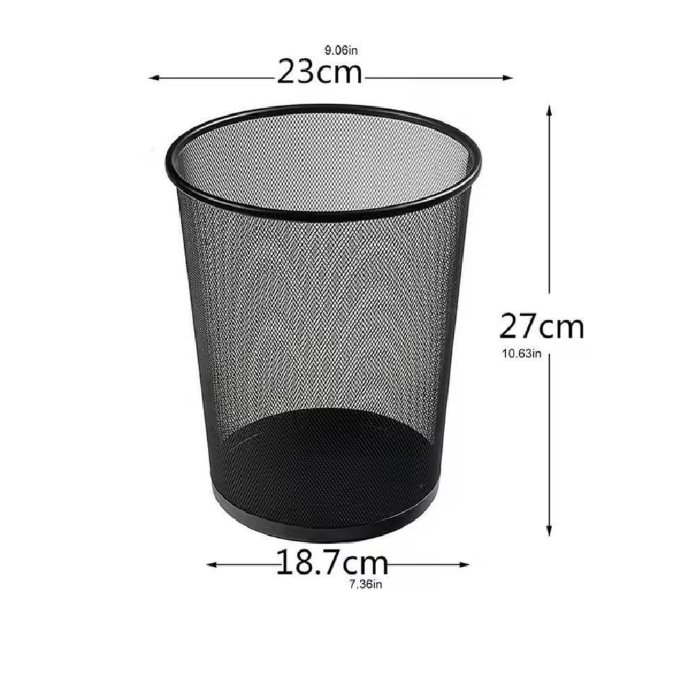 Cesto Lixo Aramado Metal Lixeira Escritorio Sala Cor:preto - 8