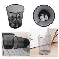 Cesto Lixo Aramado Metal Lixeira Escritorio Sala Cor:preto - 1