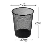 Cesto Lixo Aramado Metal Lixeira Escritorio Sala Cor:preto - 8