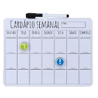 Cardapio Semanal Lousa Planejamento Alimentacao Magnetica