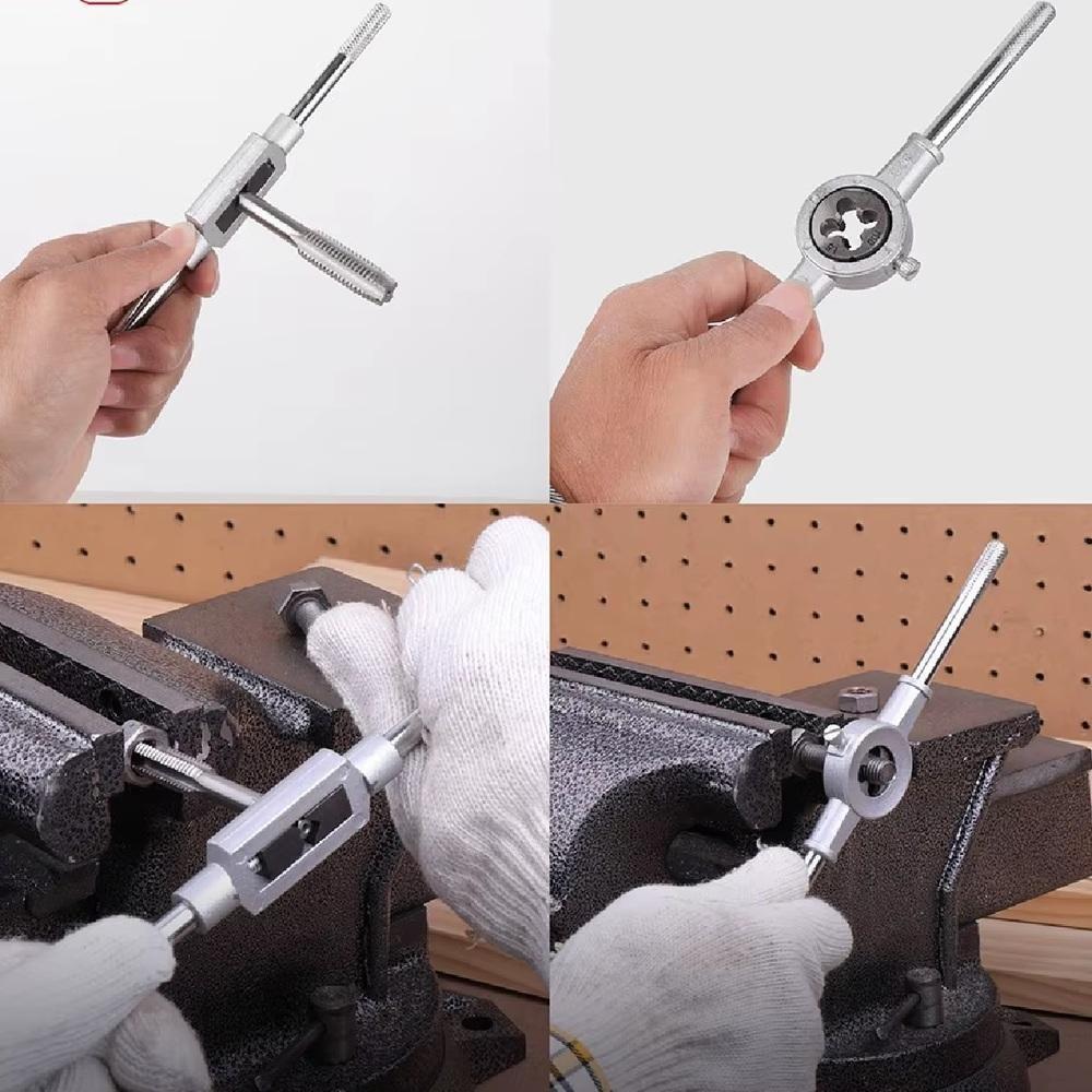 Kit Jogo Tarracha Femea E Macho Pente Abre Rosca Fina 20 - 3