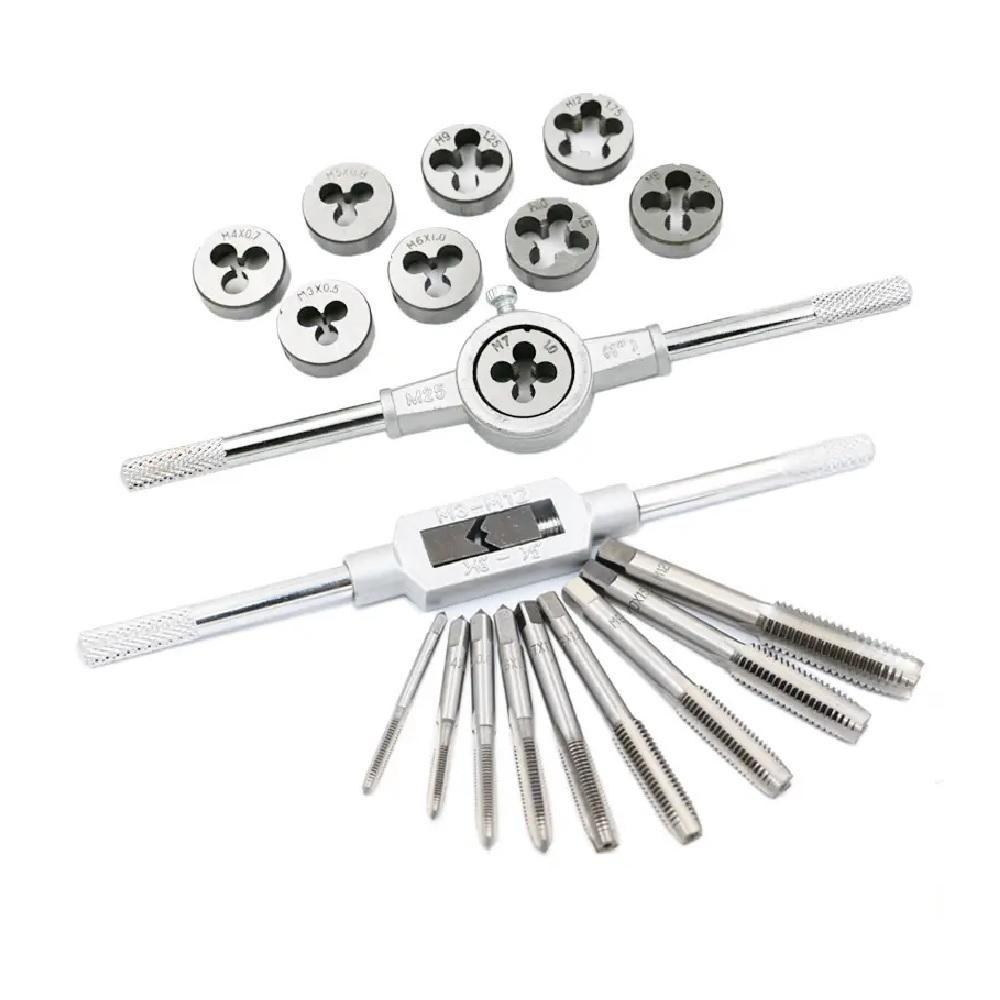 Kit Jogo Tarracha Femea E Macho Pente Abre Rosca Fina 20 - 4