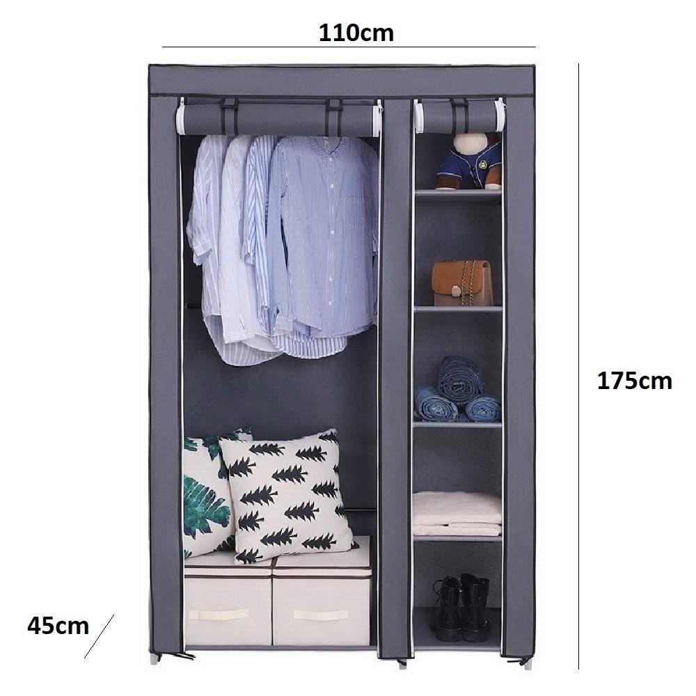 Guarda Roupa Portatil Arara Roupas Cabideiro Com - 7