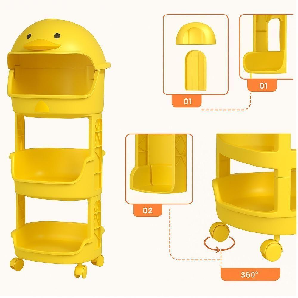 Estante Infantil Caixa Organizadora Bau Brinquedos Porta - 5