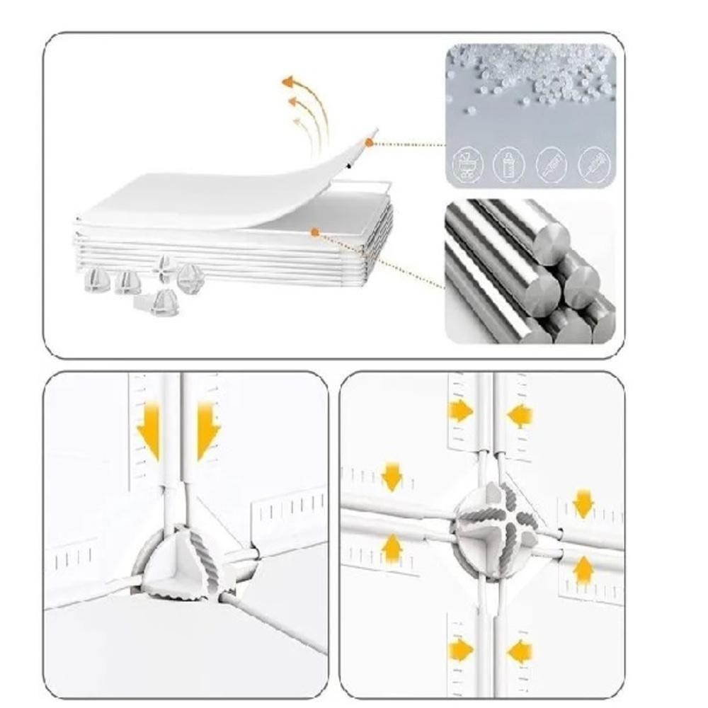 Armario Infantil Sapateira Guarda Roupa Modular 12 Portas - 7