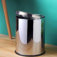 Lixeira Em Inox Basculante 12 Litros Cesto Lixo Tampa - 6