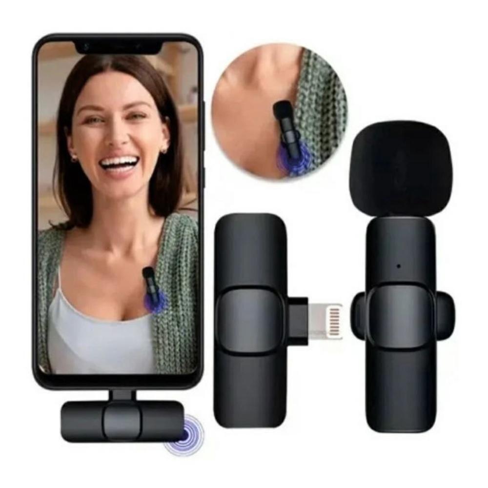 Microfone Lapela Condensador Sem Fio Celular Ios Gravacao - 6