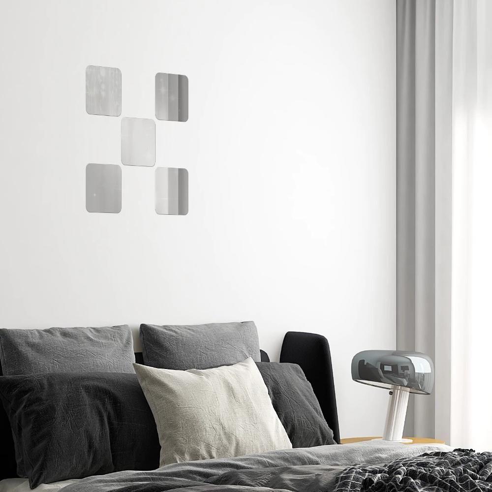 Kit 5 Espelho Adesivo Sala Jantar Acrilico Espelhado - 3