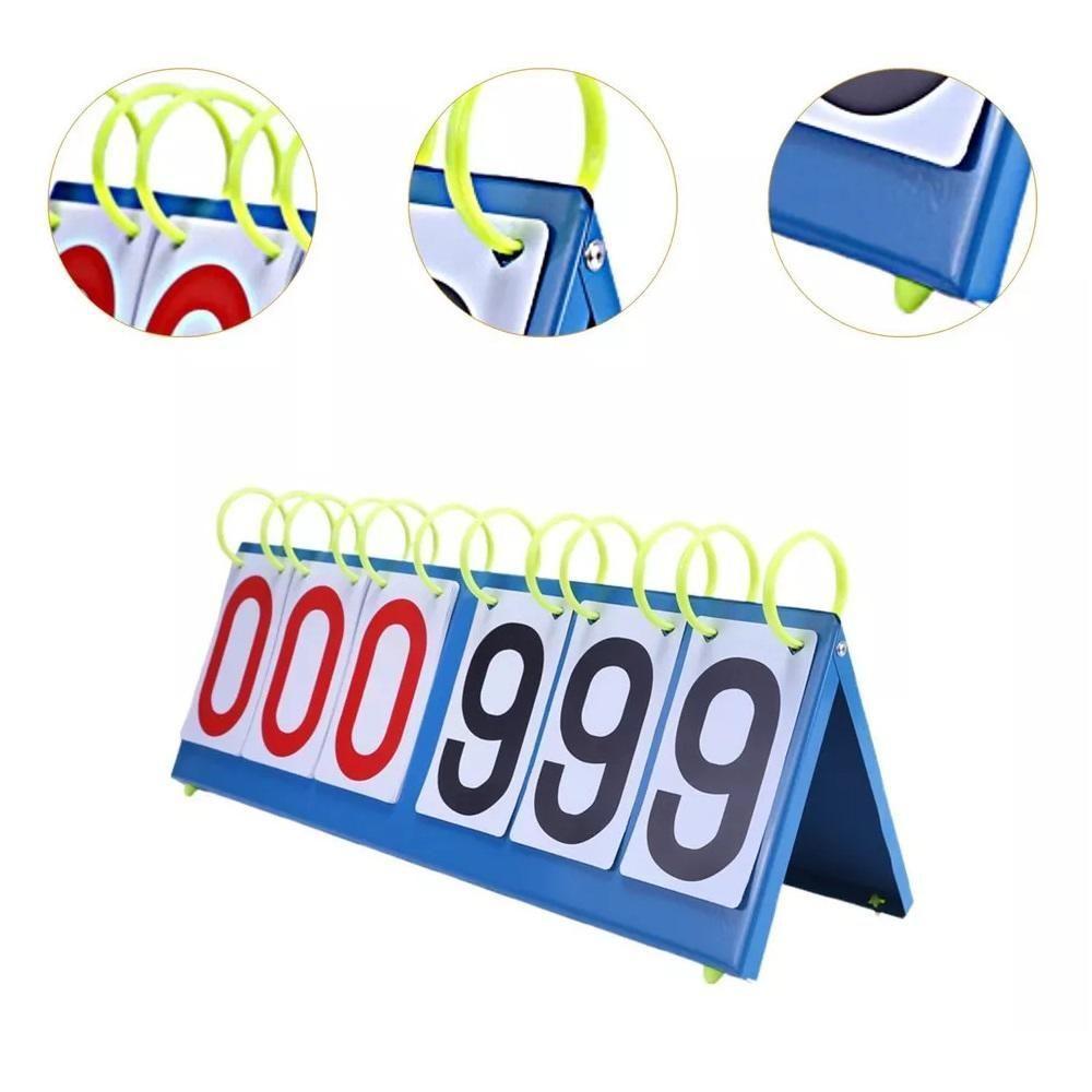 Placar 6 Digitos Mesa Grande Contador Pontos Triplo 999 - 5