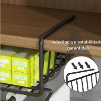 Cesto Organizador Suspenso Prateleira Porta Armario Suporte