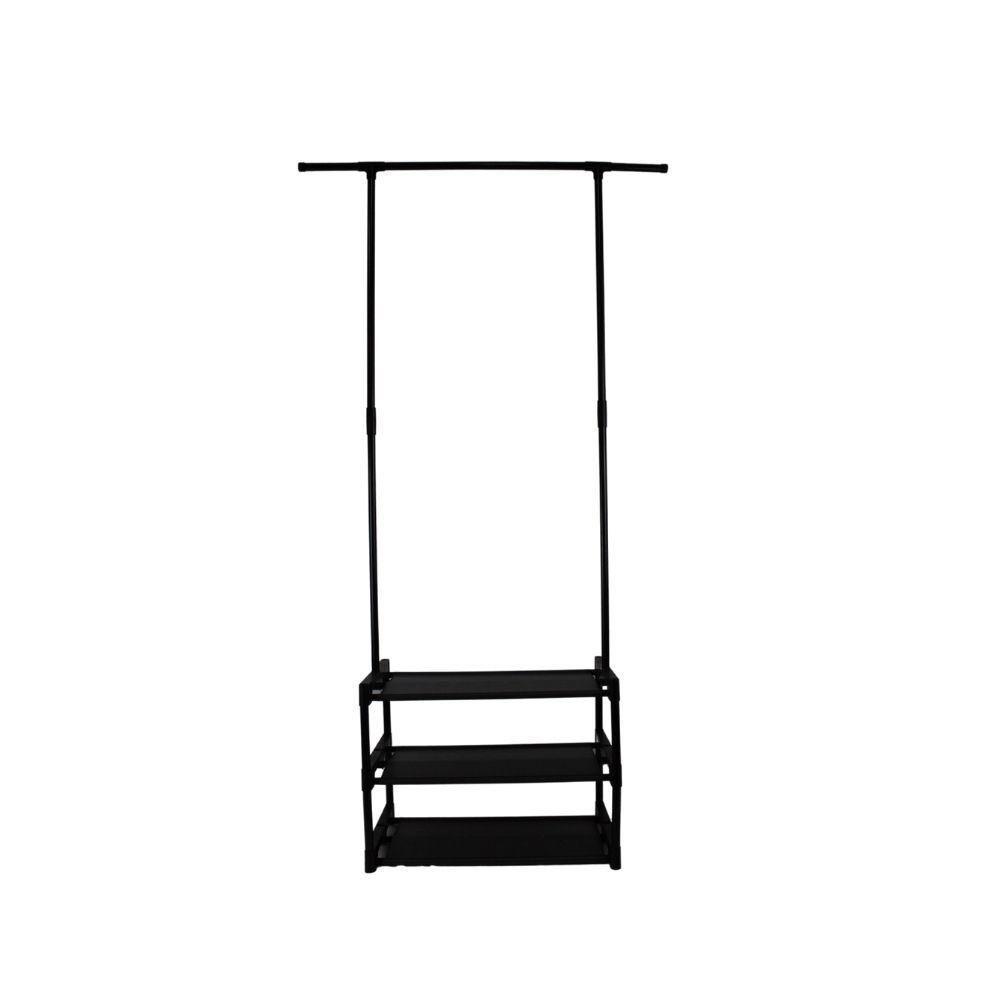 Arara Roupa 3 Prateleiras Sapateira Organizador Varal - 3