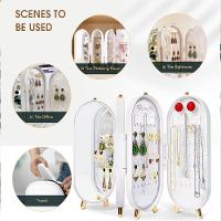 Porta Joias Dobravel Espelho 3 Compartimentos Acrilico - 5