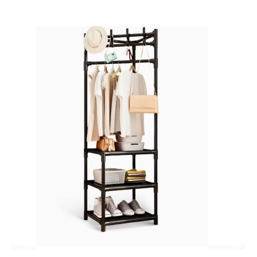 Armario Organizador Rack Canto Cabides Roupas Portatil - 4