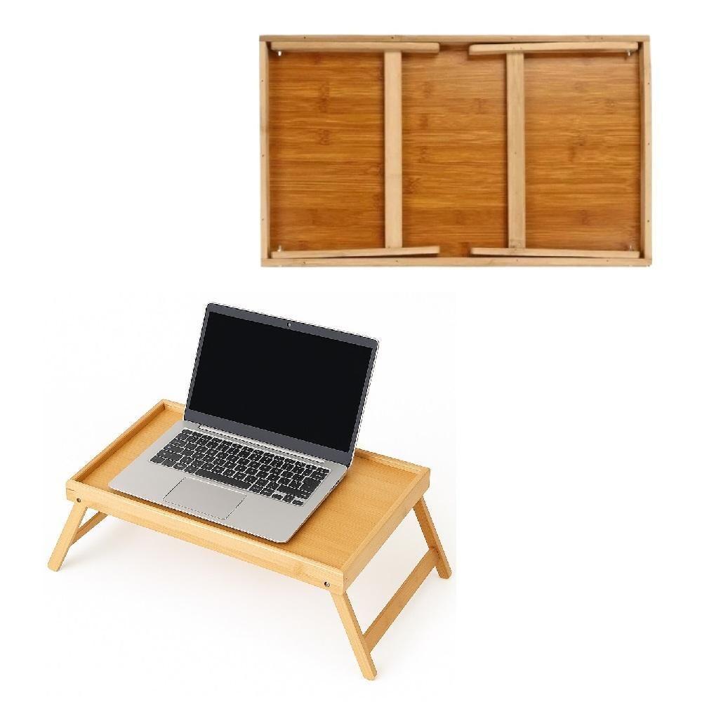 Bandeja Mesa Notebook Bambu Dobravel Rustica Apoio Madeira - 8