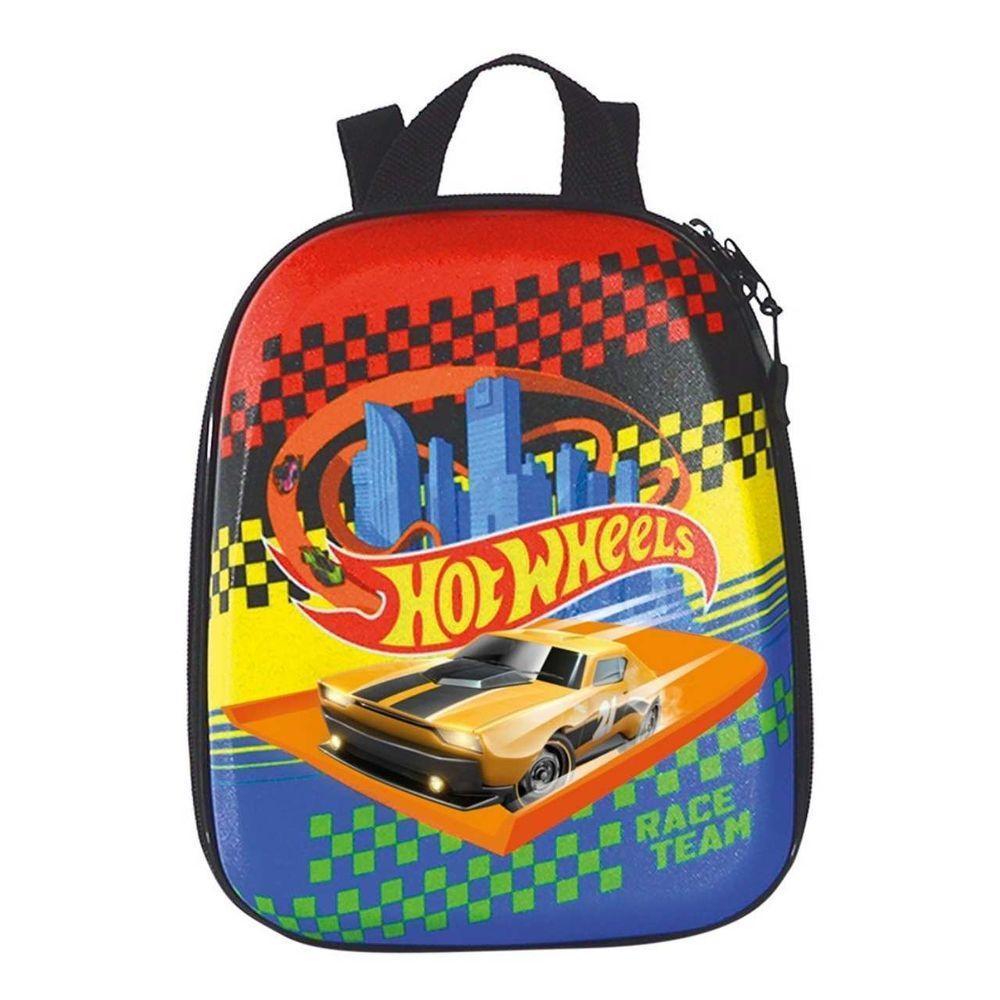 Mochila Escolar Infantil Hot Wheels Race Team Tamanho P - 1