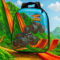 Mochila Escolar Infantil Hot Wheels Monster Trucks Tamanho P - 3