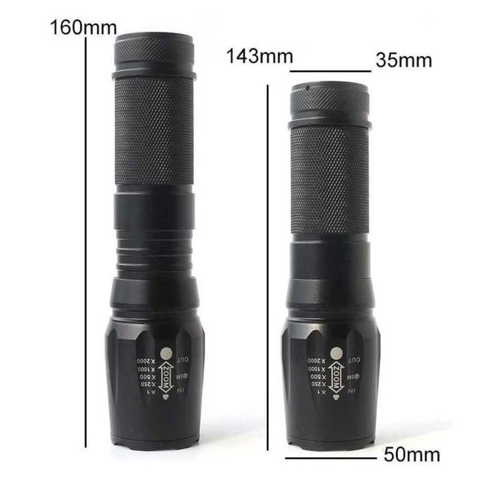 Lanterna Led Tatica Militar + Zoom - 800 Lumens X900 - Bmax - 3