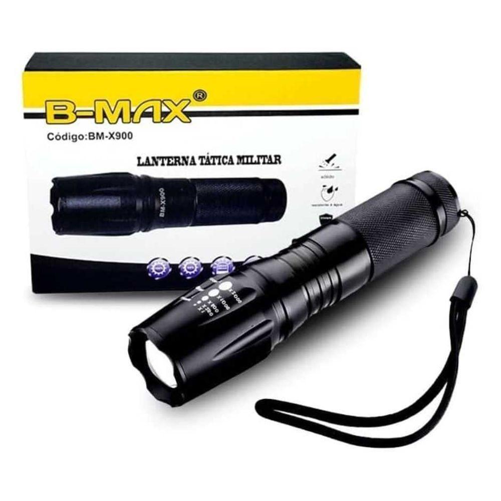 Lanterna Led Tatica Militar + Zoom - 800 Lumens X900 - Bmax - 4