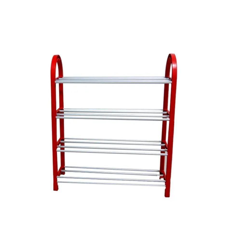 Sapateira 16 Sapatos Desmontavel Com 4 Prateleiras Vertical 8 Pares Aluminio - 7