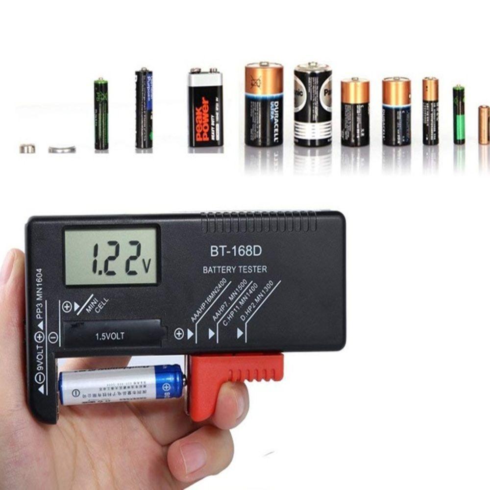 Testador Digital De Bateria Medidor Teste De Carga Pilhas Baterias Universal De 1,5 A 9v Aa Aaa C D - 1