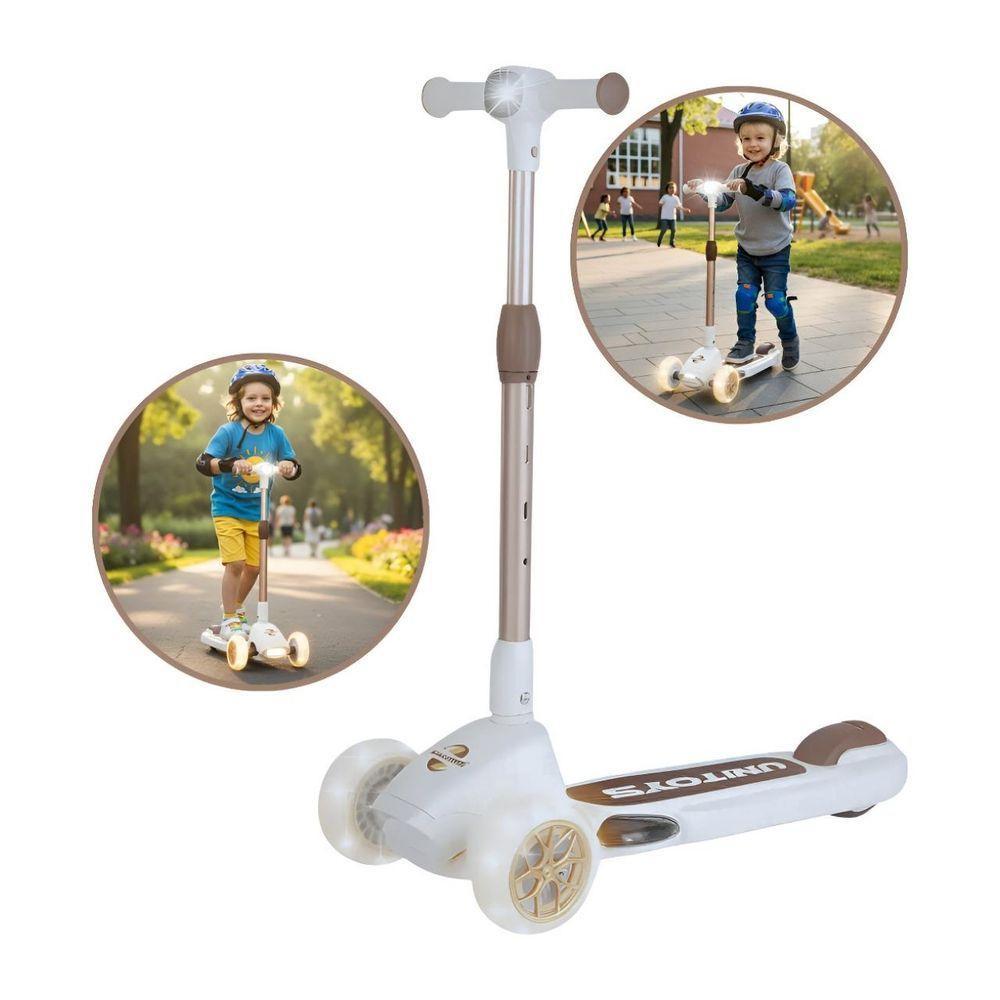 Patinete Super Leds 3 Rodas Branco - 1