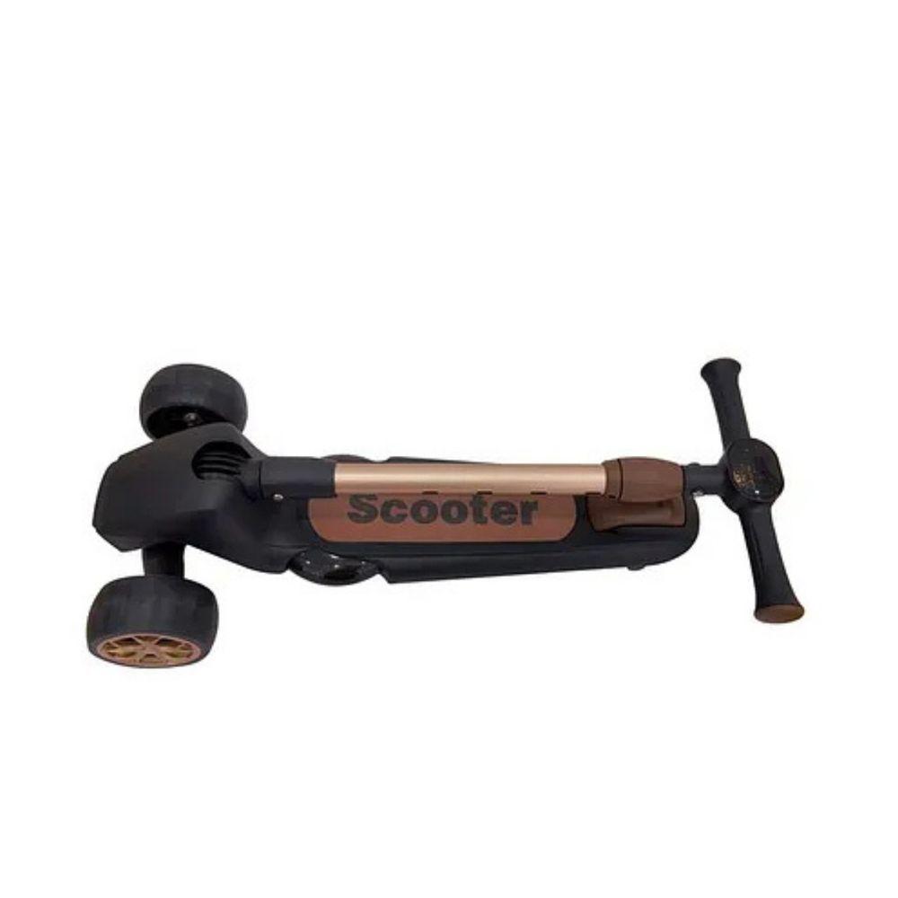 Patinete Led Infantil 3 Rodas Preto - 3