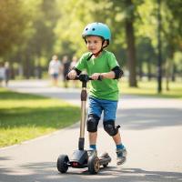 Patinete Led Infantil 3 Rodas Preto - 2