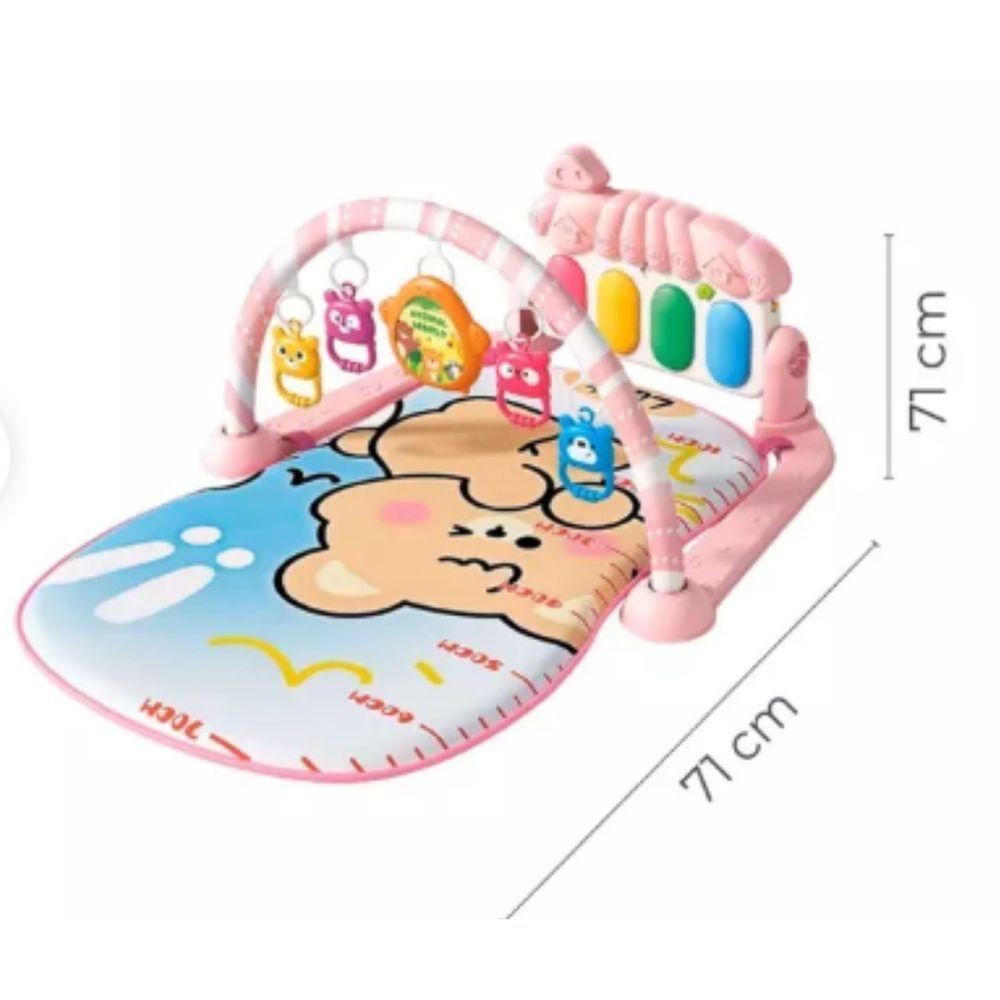 Tapete Bebê De Atividades Musical Com Piano Interativo Rosa - 3