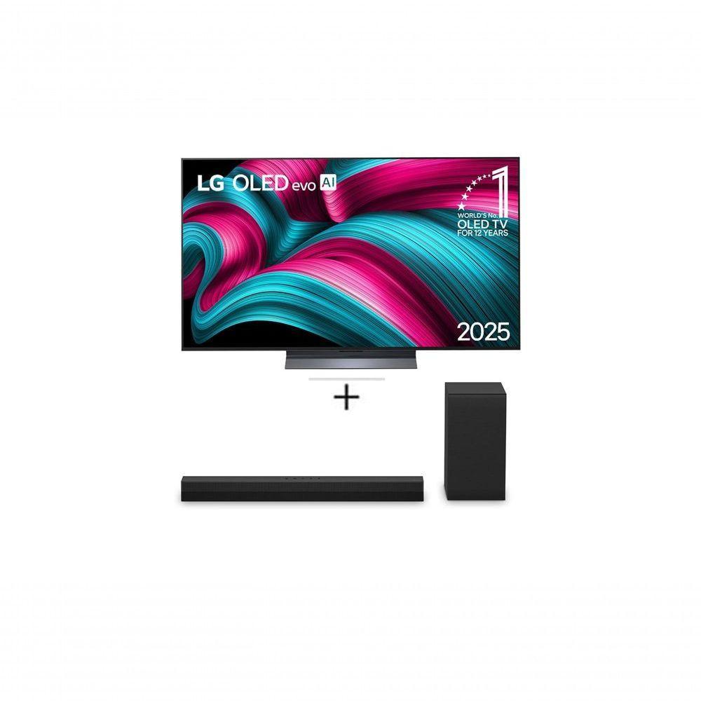 Combo Smart TV LG OLED Evo AI C5 55" 2025 + Soundbar S40T 300W RMS, 2.1 Canais, Dolby Digital - 1