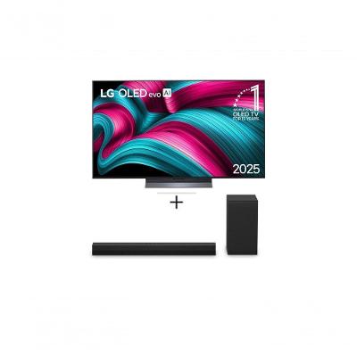 Combo Smart TV LG OLED Evo AI C5 55" 2025 + Soundbar S40T 300W RMS, 2.1 Canais, Dolby Digital