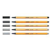 Caneta Fineliner 0.4mm Point 88 5 Tons De Cinza - Stabilo - 2