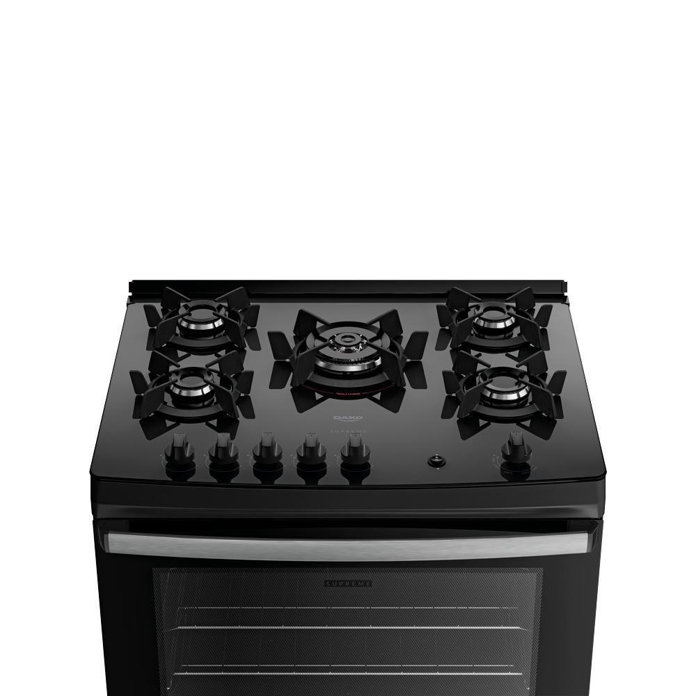 Fogão 5 Bocas Dako Supreme Mesa De Vidro Tripla Chama Bivolt - 2