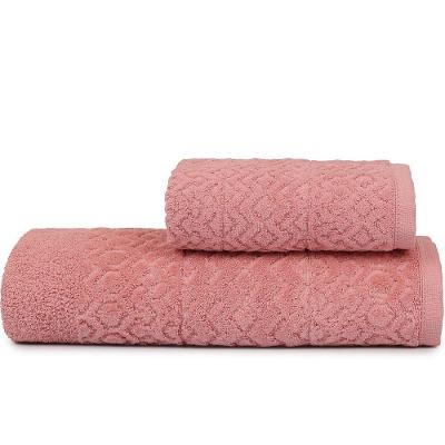 Jogo Toalha De Banho E Rosto Atlântica Loft 100% Algodão 420 G-m² Rosa Cupcake