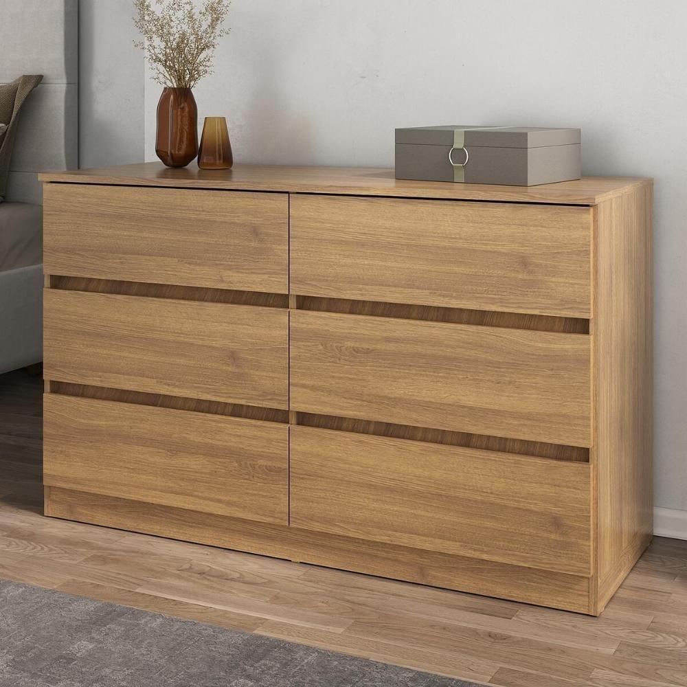 Cômoda Com 6 Gavetas 120cm Multimóveis Mp4396 Madeirado - 1