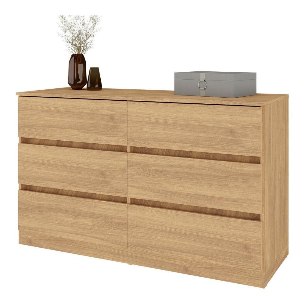 Cômoda Com 6 Gavetas 120cm Multimóveis Mp4396 Madeirado - 2