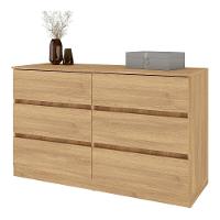 Cômoda Com 6 Gavetas 120cm Multimóveis Mp4396 Madeirado - 2