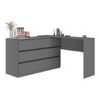 Penteadeira De Canto 120cm 6 Gavetas Flex Multimóveis Mp4404 Grafite - 2