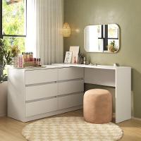 Penteadeira De Canto 120cm 6 Gavetas Flex Multimóveis Mp4404 Branco - 1