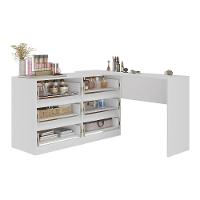 Penteadeira De Canto 120cm 6 Gavetas Flex Multimóveis Mp4404 Branco - 5