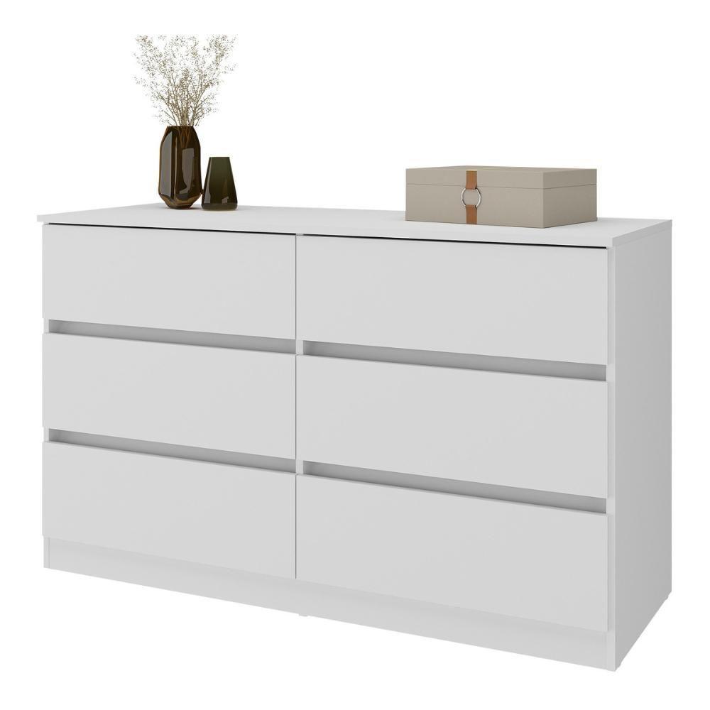 Cômoda Com 6 Gavetas 120cm Multimóveis Mp4396 Branco - 2