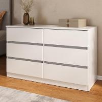 Cômoda Com 6 Gavetas 120cm Multimóveis Mp4396 Branco - 1